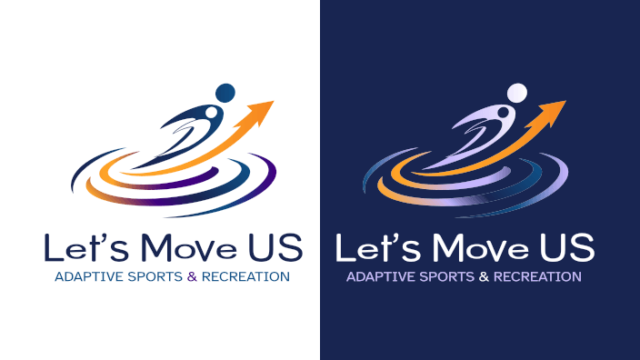 The Let's Move US logo shown side by side on a light background and a dark navy background.